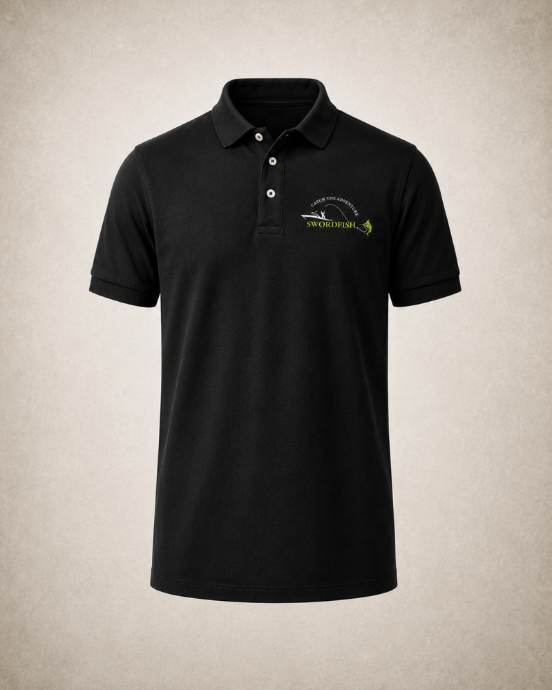 Swordfish Deck Polo Zwart